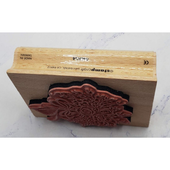 Rose Floral Bouquet StampCraft Wood Mounted Rubber Stamp 440H24 - Picture 3 of 7